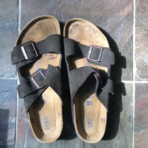Size 45 Birkenstock Arizona dark brown suede
